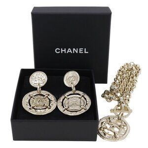 CHANEL Earring 2-piece set Necklace Plated Gold 85.0g Women